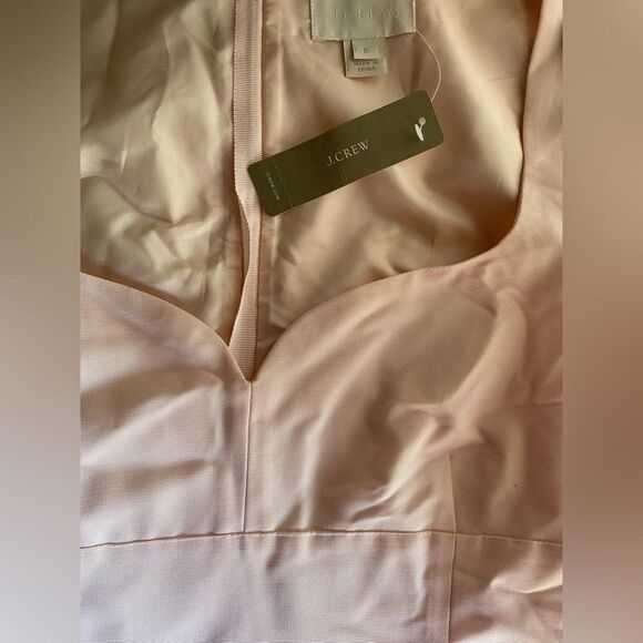 J.Crew Mae Dress Classic Faille Ligh Pink Sleeveless Sz 6 NWT - Picture 7 of 17